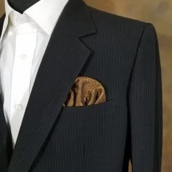 Bronze 100% Jacquard Silk Pre-Folded Pocket Square Insert -Fashionable Costume bronze3 26655.1639107279