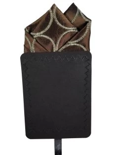 100% Silk Bronze Stitch Circles Pre-Folded Pocket Square Insert 11 100% Silk Bronze Stitch Circles Pre-Folded Pocket Square Insert -Fashionable Costume bronze Circle6 61837.1668811766