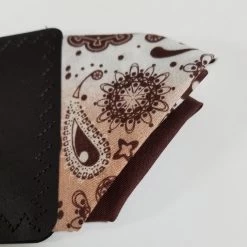 100% Cotton Pre-Folded Pocket Square Handkerchief Insert - Brown Paisley -Fashionable Costume brown1Paisley 7 98929.1665421754