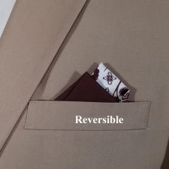 100% Cotton Pre-Folded Pocket Square Handkerchief Insert - Brown Paisley -Fashionable Costume brown1Paisley8 88426.1665421773