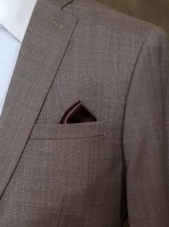 Antonio Ricci 2-in-1 Pouf Round Pocket Square - Black On Dark Brown 10 Antonio Ricci 2-in-1 Pouf Round Pocket Square - Black On Dark Brown -Fashionable Costume brown 53018.1597837466