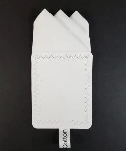 White 100% Cotton Pre-Folded Pocket Square Handkerchief Insert -Fashionable Costume cotton3 pt 5 37871.1645634075