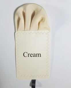 Cream 100% Silk Charmeuse Pre-Folded Pocket Square Insert 10 Cream 100% Silk Charmeuse Pre-Folded Pocket Square Insert -Fashionable Costume cream ebay 59698.1667334272