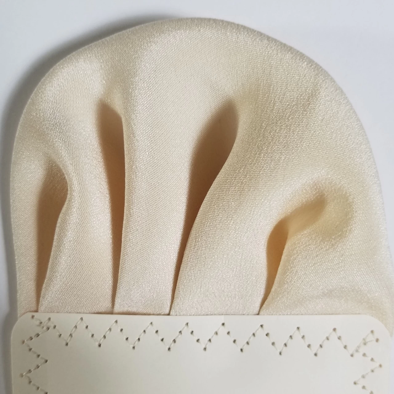Cream 100% Silk Charmeuse Pre-Folded Pocket Square Insert 3 Cream 100% Silk Charmeuse Pre-Folded Pocket Square Insert - Image 3
