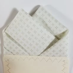 Cream Mini Cross Pattern 100% Cotton Pre-Folded Pocket Square Handkerchief Insert - 2 Point -Fashionable Costume cream cross 5 73938.1660751574