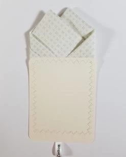 Cream Mini Cross Pattern 100% Cotton Pre-Folded Pocket Square Handkerchief Insert - 2 Point -Fashionable Costume cream cross 6 21016.1660751516