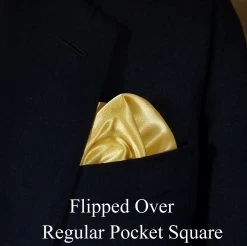 Antonio Ricci 2-in-1 Pouf Round Pocket Square - Gold Tone 11 Antonio Ricci 2-in-1 Pouf Round Pocket Square - Gold Tone -Fashionable Costume gold 4 54666.1679602234
