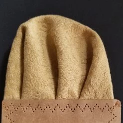 Gold Embossed Floral 100% Cotton Pre-Folded Pocket Square Insert -Fashionable Costume gold cotton4 86180.1640037427