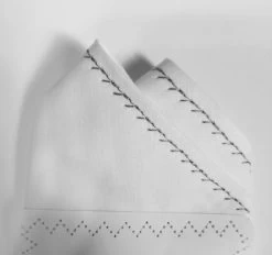 100% Cotton Pre-Folded Pocket Square Handkerchief Insert - Grey On White 7 100% Cotton Pre-Folded Pocket Square Handkerchief Insert - Grey On White -Fashionable Costume grey stic 3 82947.1666904826