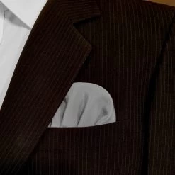 Grey 100% Silk Charmeuse Pre-Folded Pocket Square Insert -Fashionable Costume grey S2ilk1 48100.1639107866
