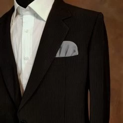 Grey 100% Silk Charmeuse Pre-Folded Pocket Square Insert -Fashionable Costume grey Silk 59570.1639107853