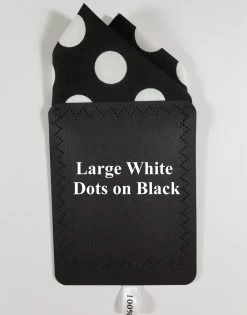 Large White Dots On Black 100% Cotton Pre-Folded Pocket Square Handkerchief Insert - 2 Point -Fashionable Costume large dot ebay 64632.1660248652