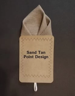Men's Sand Tan 100% Linen Pre-Folded Pocket Square Insert - Point Design -Fashionable Costume linen sand point color 13033.1643399712