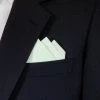 Mint Green 100% Cotton Pre-Folded Pocket Square Handkerchief Insert