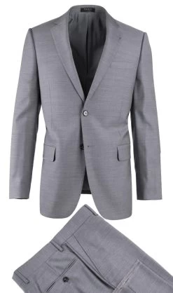 Tiglio Modern Fit Italian Wool Suit - Light Grey