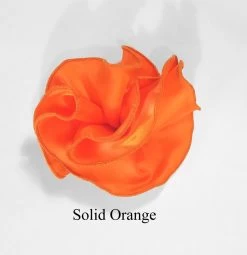 Antonio Ricci 2-in-1 Pouf Round Pocket Square - Orange -Fashionable Costume orange4 82117.1619808057