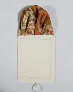 Silk Pre-Folded Fan Design Pocket Square Insert - Melon Orange Floral -Fashionable Costume orangepaisley floral 2 98879.1644525753