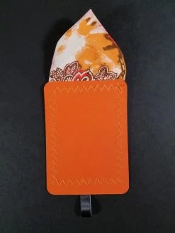 100% Silk Pre-Folded Point Design Pocket Square Insert - Pink & Melon -Fashionable Costume pink orange point5 62332.1642109452