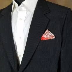 100% Silk Pre-Folded Point Design Pocket Square Insert - Pink & Melon -Fashionable Costume pink orange point 93230.1642109451