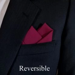 Plum Purple 100% Cotton Pre-Folded Pocket Square Handkerchief Insert - 2 Point -Fashionable Costume plum 4 99095.1679950659