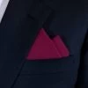 Plum Purple 100% Cotton Pre-Folded Pocket Square Handkerchief Insert - 2 Point