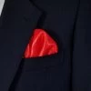 Bright Red Satin Pre-Folded Pocket Square Insert
