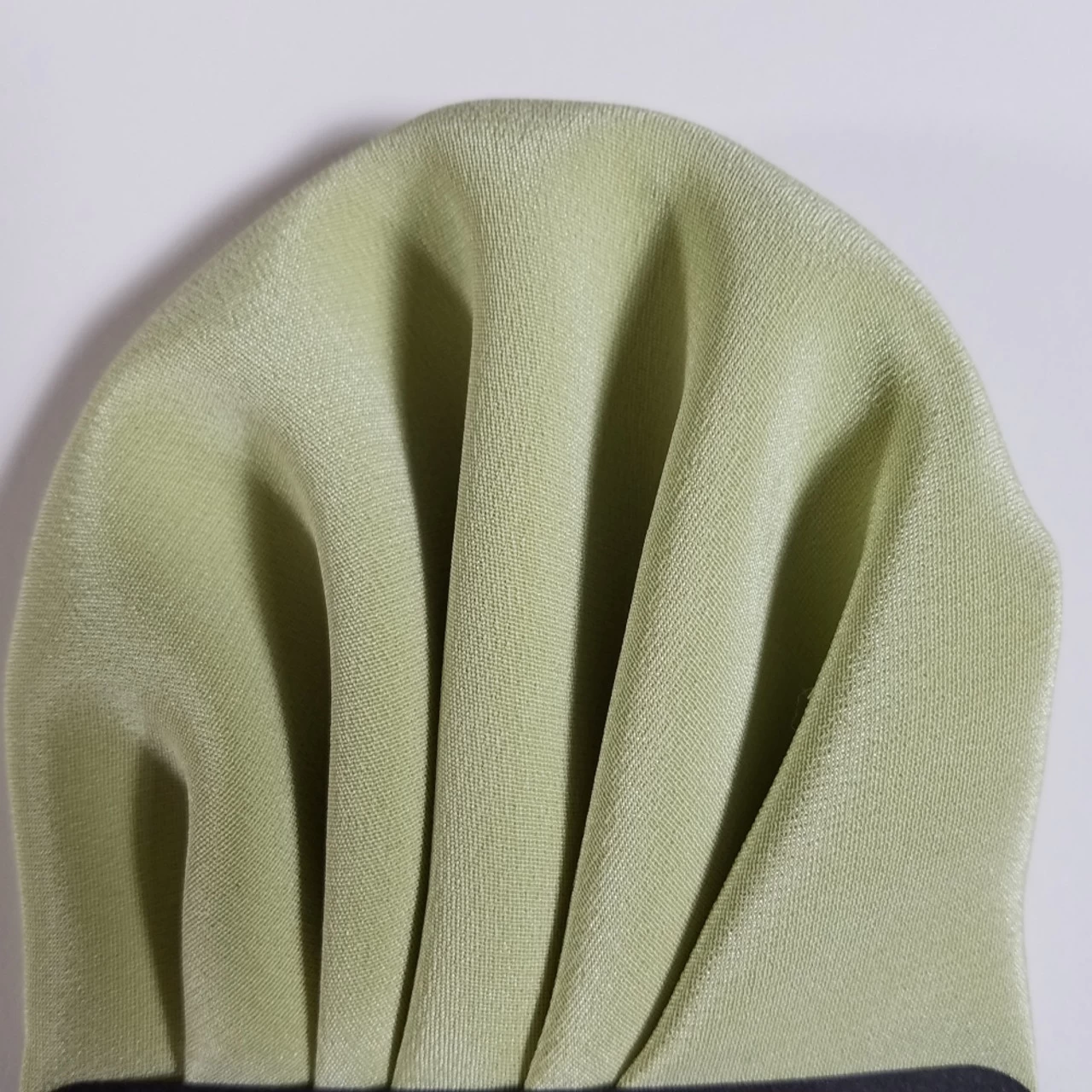 Sage Green 100% Silk Pre-Folded Pocket Square Insert 4 Sage Green 100% Silk Pre-Folded Pocket Square Insert - Image 4