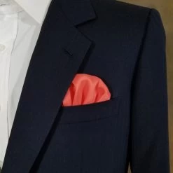 100% Silk Pre-Folded Pocket Square Insert - Salmon Peach Tone -Fashionable Costume salmon2 29152.1646947418