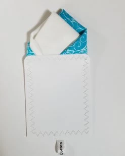 100% Cotton Pre-Folded Pocket Square Handkerchief Insert - Turquoise Floral -Fashionable Costume turq floral4 72265.1665421933