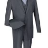 Vinci 2-Button Classic Suit With Vest - Navy