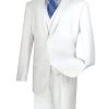 Vinci 2-Button Classic Suit With Vest - White