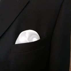 Antonio Ricci 2-in-1 Pouf Round Pocket Square - Dark Tan On White -Fashionable Costume white1 61901.1619123776