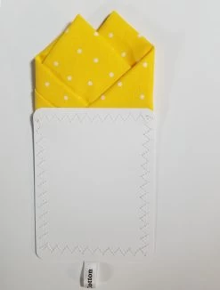 100% Cotton Pre-Folded Pocket Square Handkerchief Insert - Yellow Polka Dot -Fashionable Costume yellow dot 4 05656.1683992814