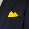 100% Cotton Pre-Folded Pocket Square Handkerchief Insert - Yellow Polka Dot